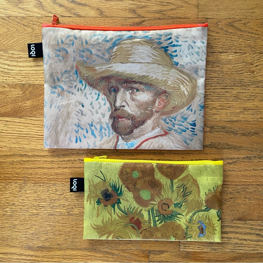 Loqi Travel Zip Pocket Recycled Pencil Case 2pz Van Gogh Museum Amsterdam